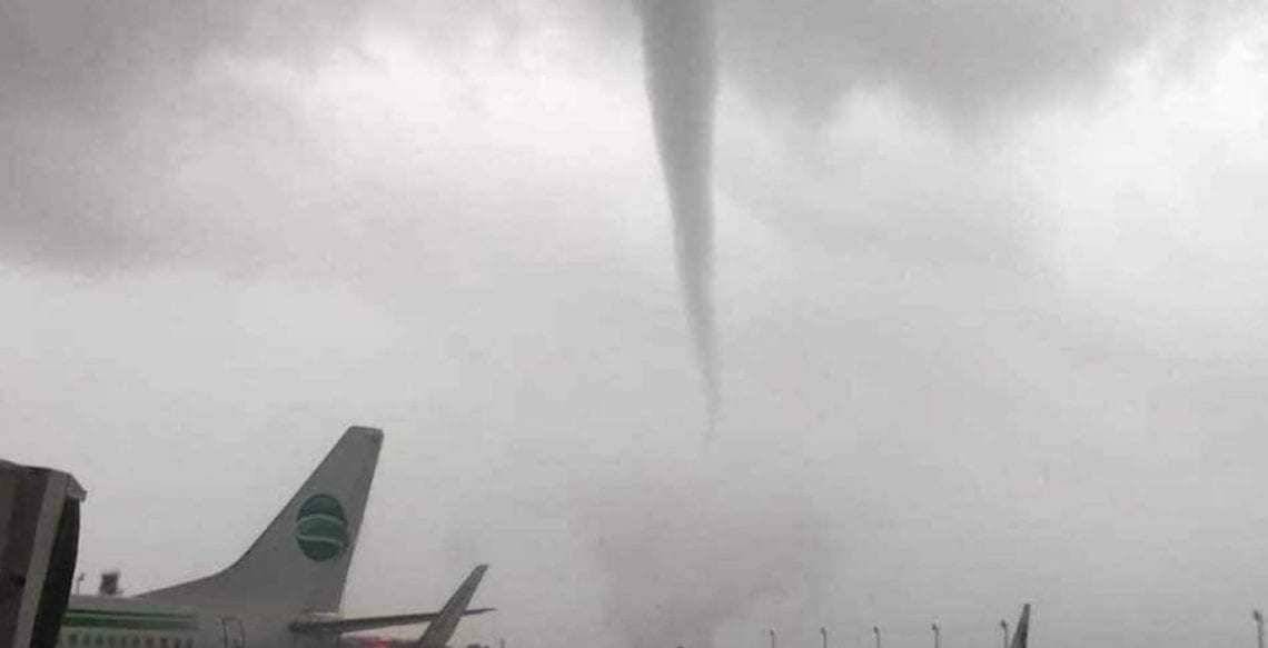 Tornado Ravages Turkish Airport Leaving Planes Damaged