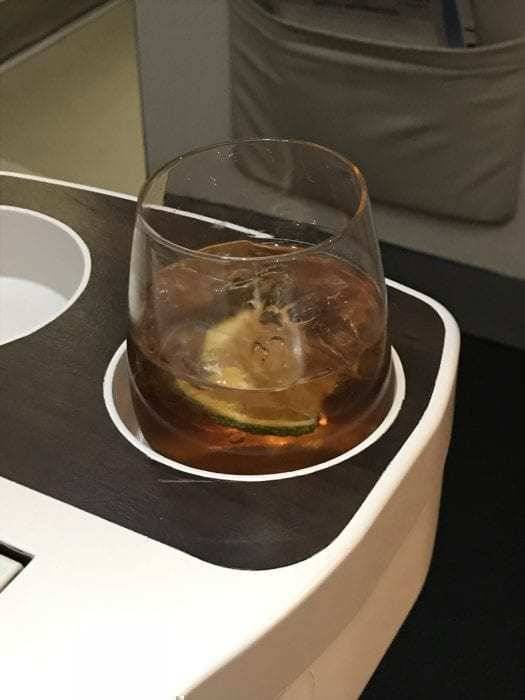 Fiji Airways departure beverage