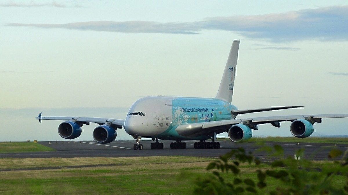 An Airbus A380 Lands In Gran Canaria For The First Time In History
