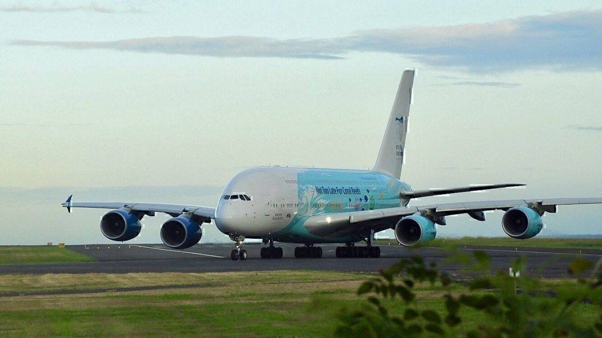 An Airbus A380 Lands In Gran Canaria For The First Time In History