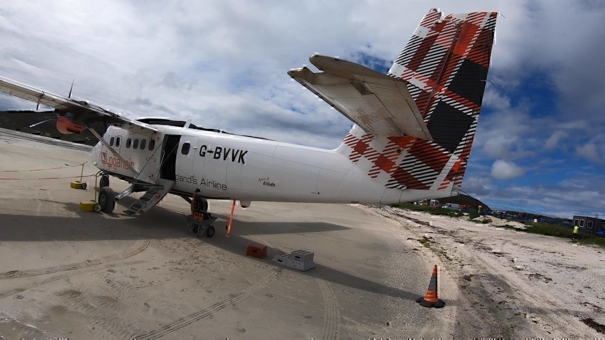 Flight Review: Landing On The Beach In Barra, Scotland With Loganair