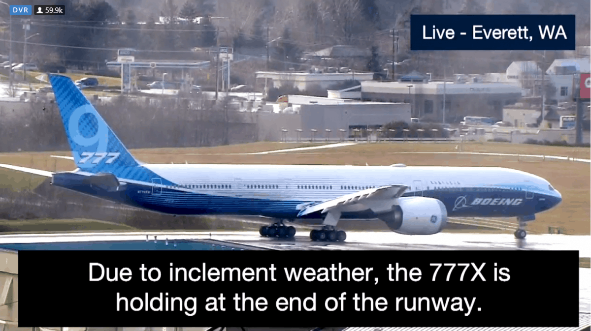 Boeing’s Bad Luck Continues As Winds Cancel First 777X Flight