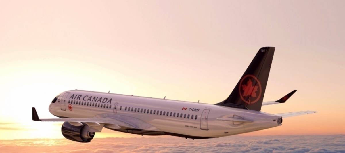 Air Canada Shows Off Its Brand New Airbus A220