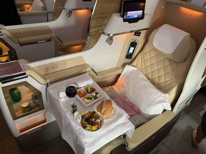 Emirates, Boeing 777, Business class