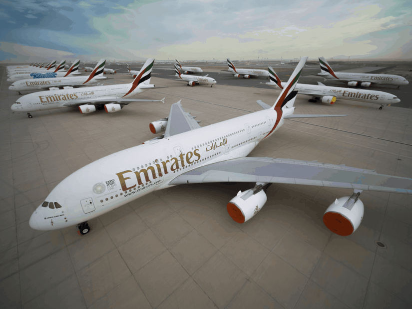 Emirates A380 parking