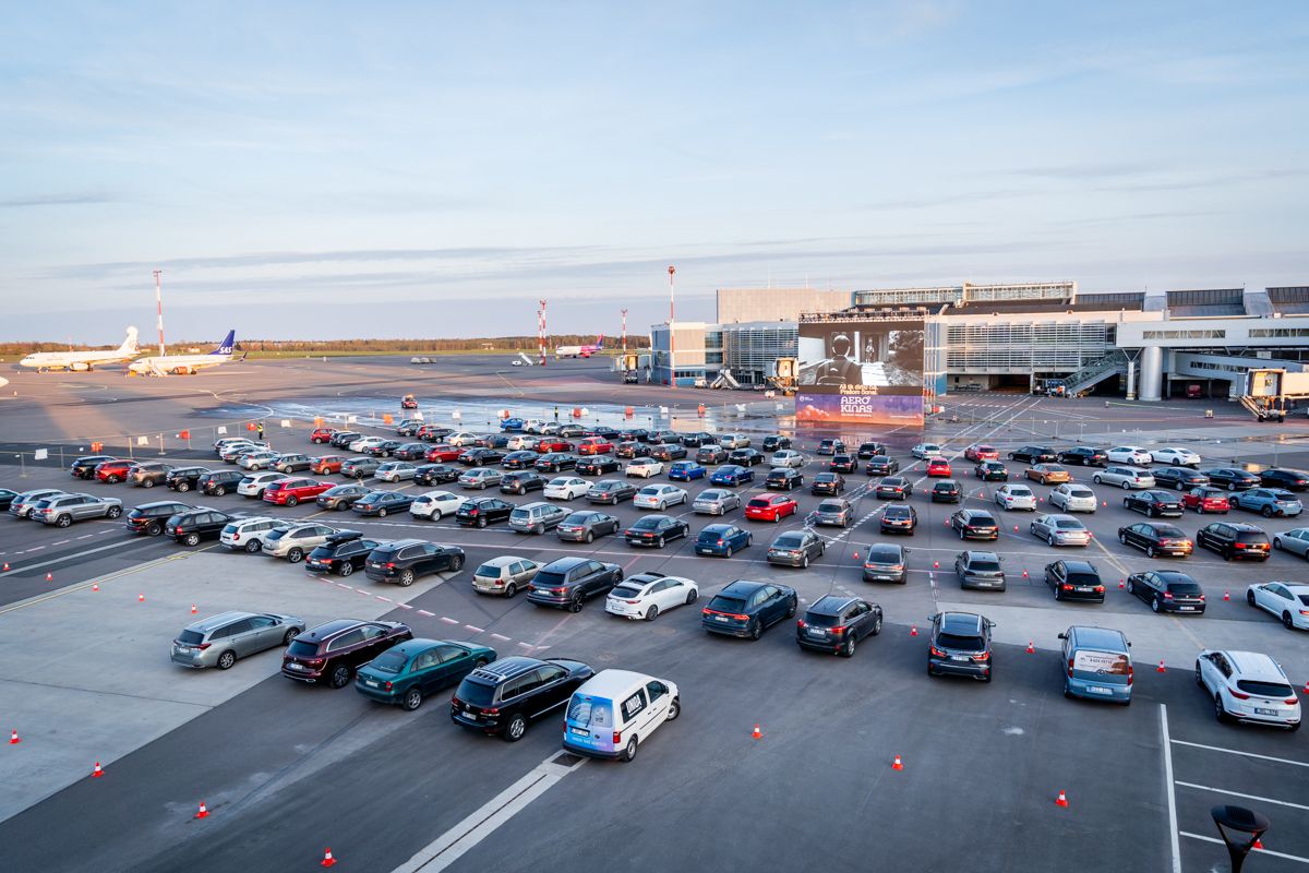 Wow: Lithuanian International Airport Turned Into Drive-In Cinema