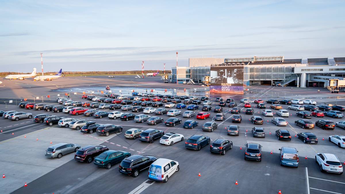 Wow: Lithuanian International Airport Turned Into Drive-In Cinema