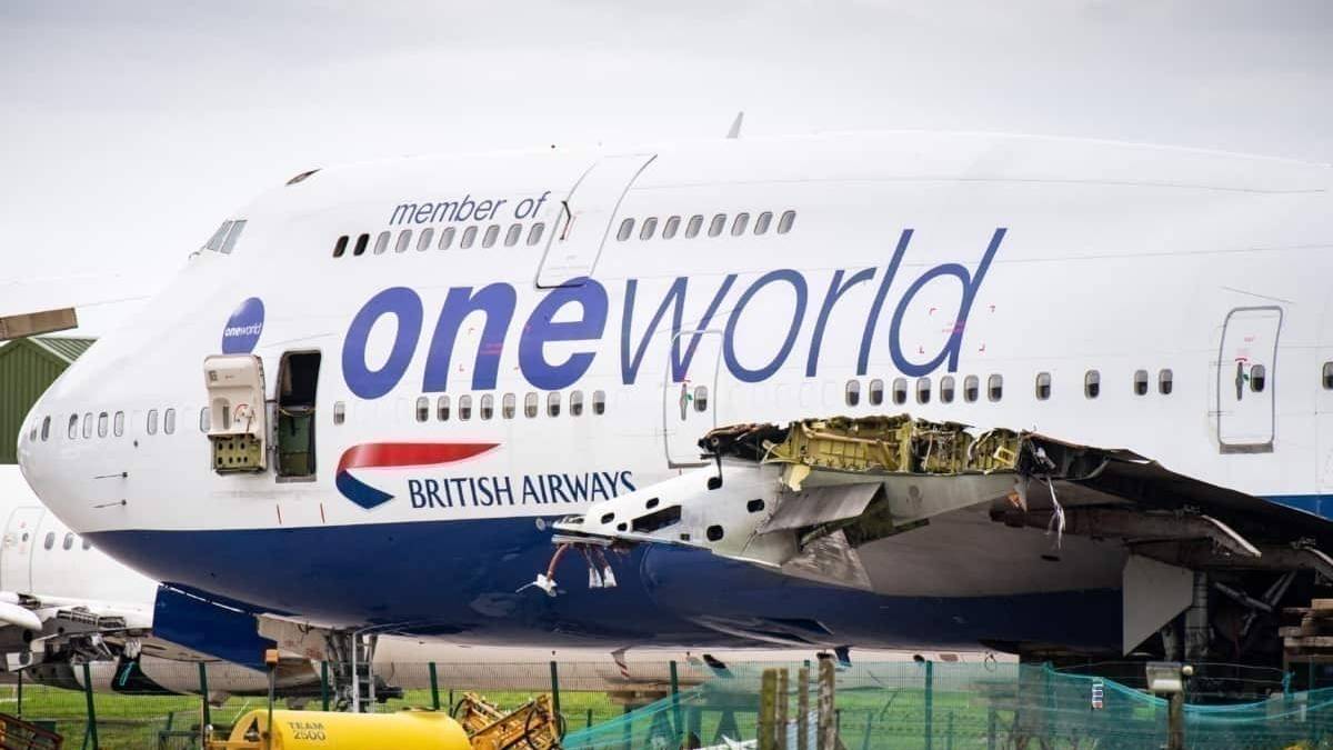 Maquette Avion Boeing 747-400 British Airways One World - échelle 1/200 ? - Résine
