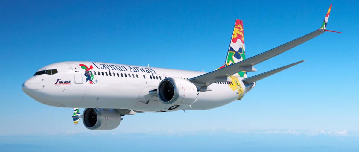 Cayman Airways Boeing 737 MAX Flies To Victorville