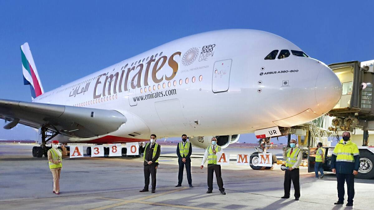 Emirates' Flagship A380 Superjumbo Returns To Amman