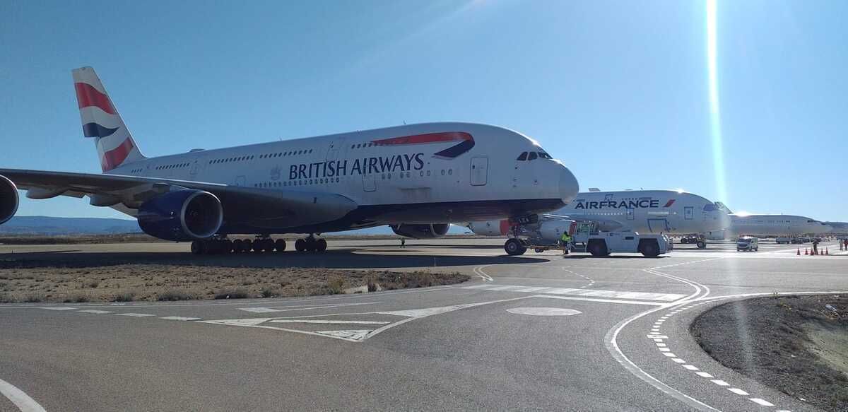 1st British Airways A380s Arrive At Spanish Aircraft Graveyard