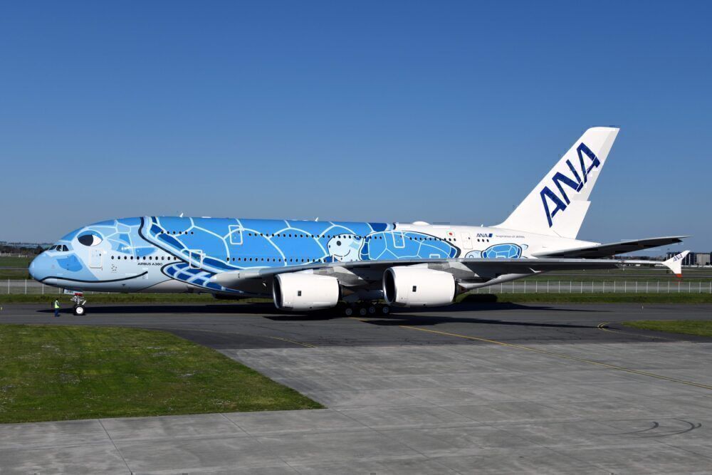 ANA Airbus A380 Conducts New Year Sunrise Flight