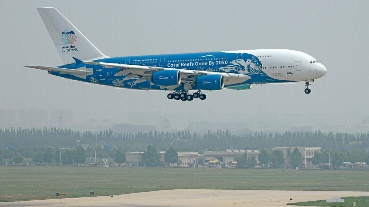 Retired Hi Fly Airbus A380 Loses Coral Reef Livery