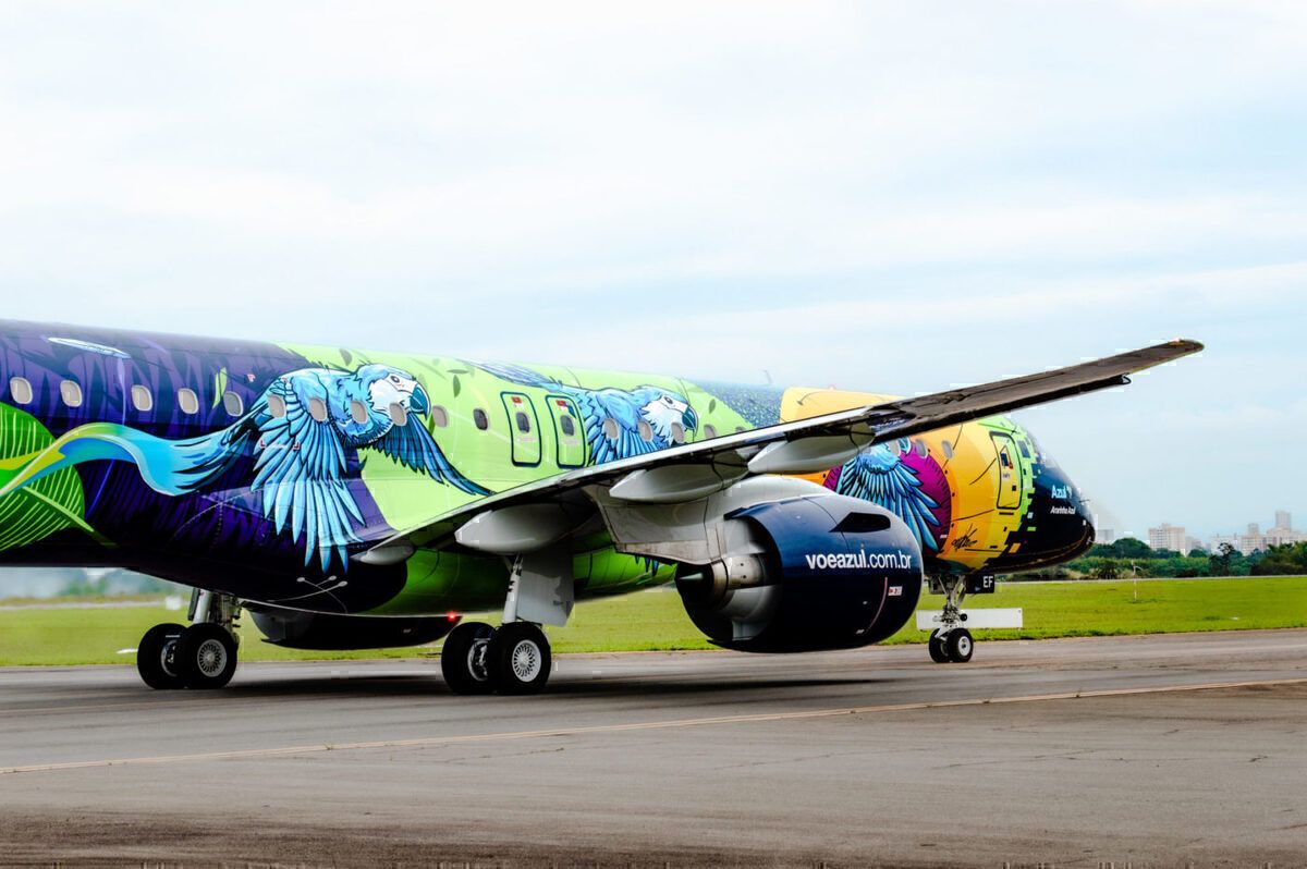Azul Reveals Striking New Embraer E195-E2 Livery