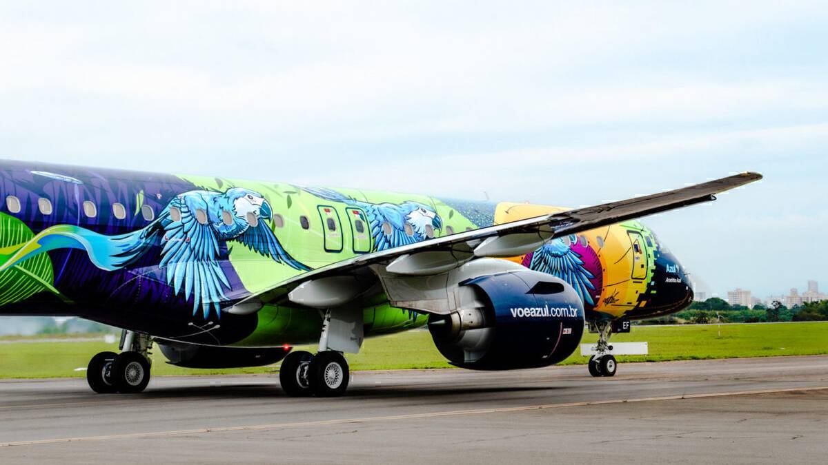 Azul Reveals Striking New Embraer E195-E2 Livery