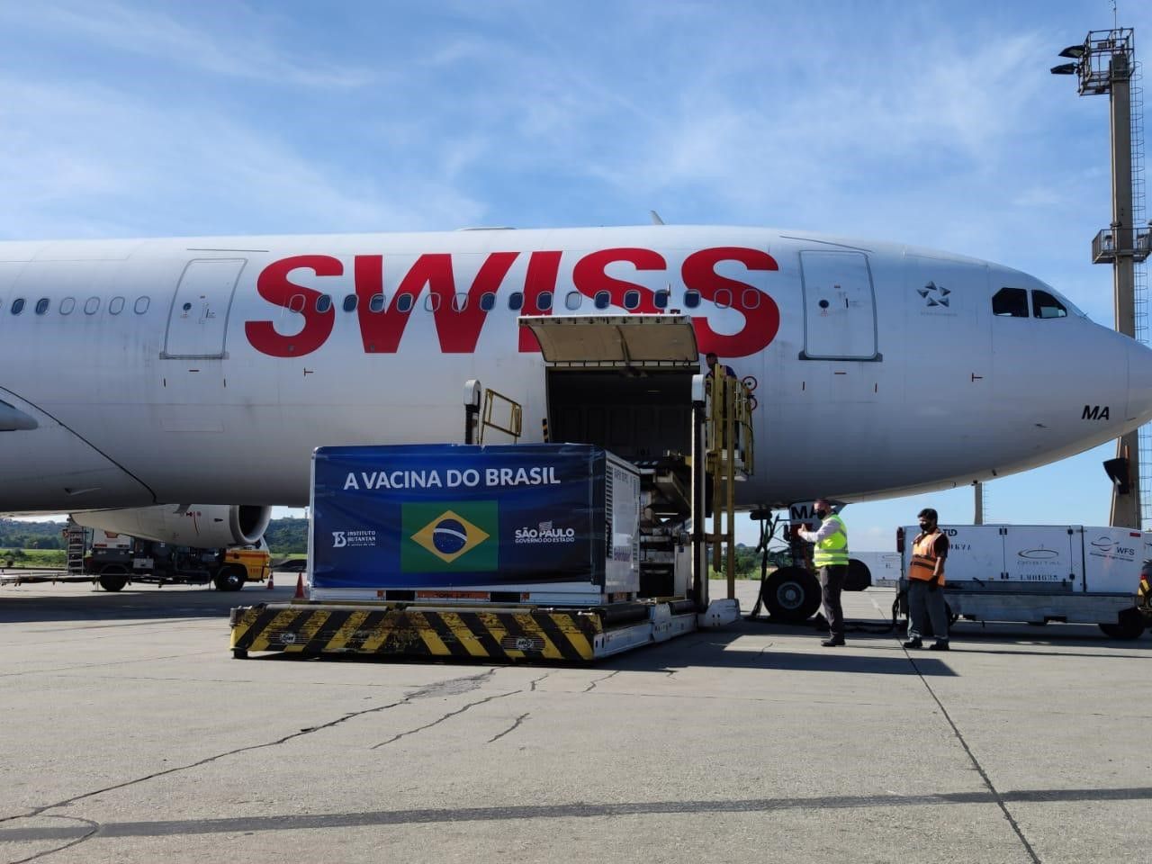 SWISS Flies Over 14 Tons Of COVID Vaccines To São Paulo