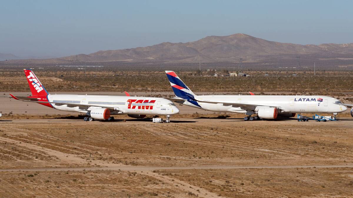 2 Former LATAM A350s Are Sitting For Sale In The Mojave Desert