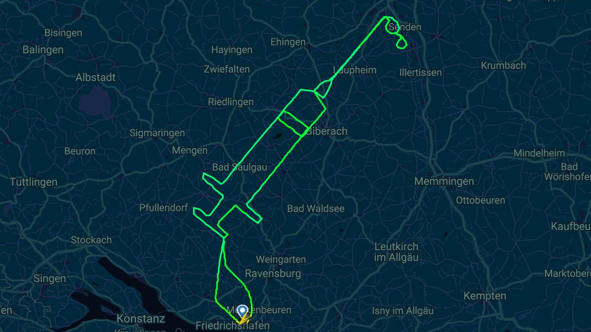 Pilot In Germany Draws Vaccine In The Sky