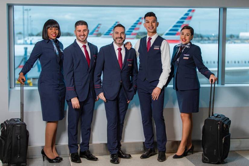 Group Of American Airlines Flight Attendants 