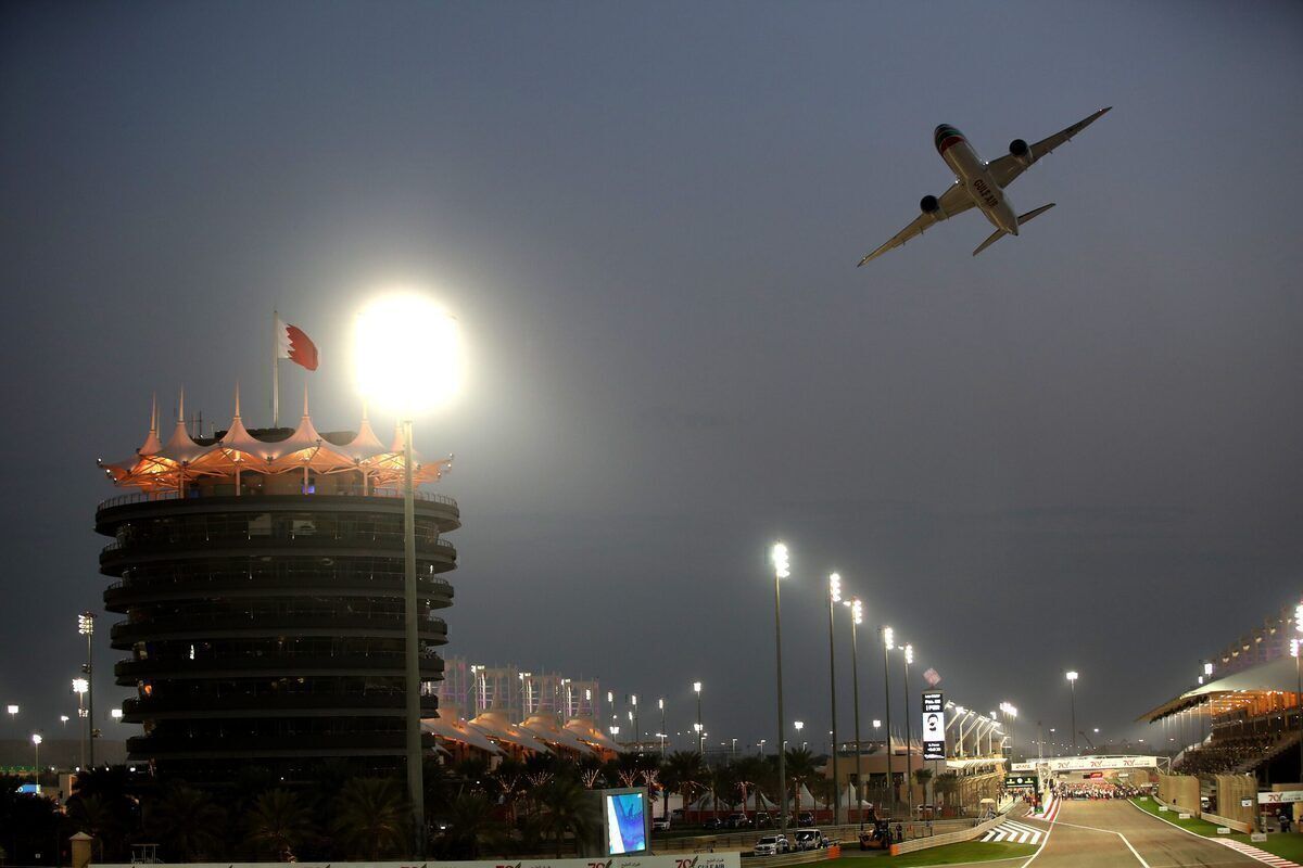 Gulf Air Conducts Flyover In Bahrain To Celebrate The Formula 1 Season Opener