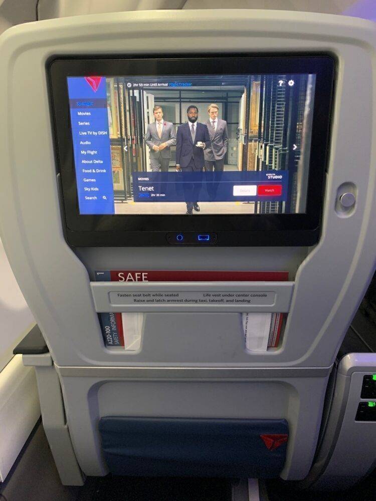 Delta Screen Flight Review: First Class On Delta Air Lines' Airbus A220-100
