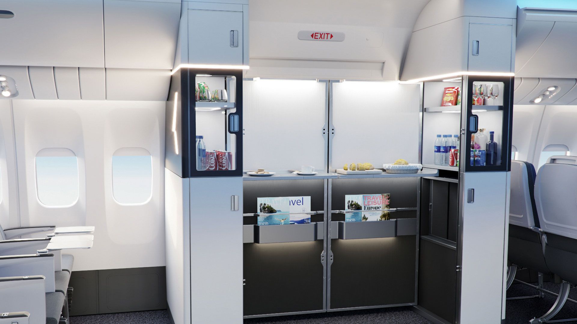 Epic: Aircraft Doors Could Be Turned Into Bars/Premium Service Areas In Flight