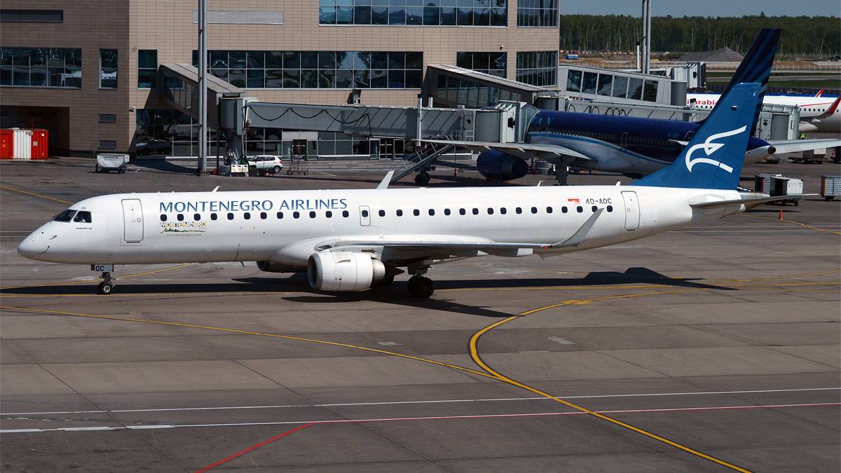 Montenegro To Buy An Embraer E195 For Its National Airline