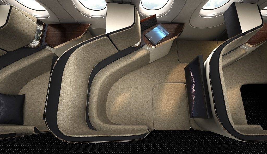 A Look At This Manual Lie Flat Airline Seat: No Need For Mechanisms