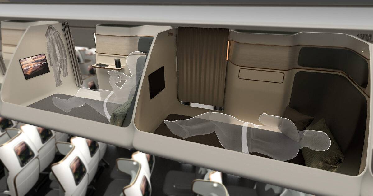 This Aircraft Concept Replaces Overhead Bins With Beds
