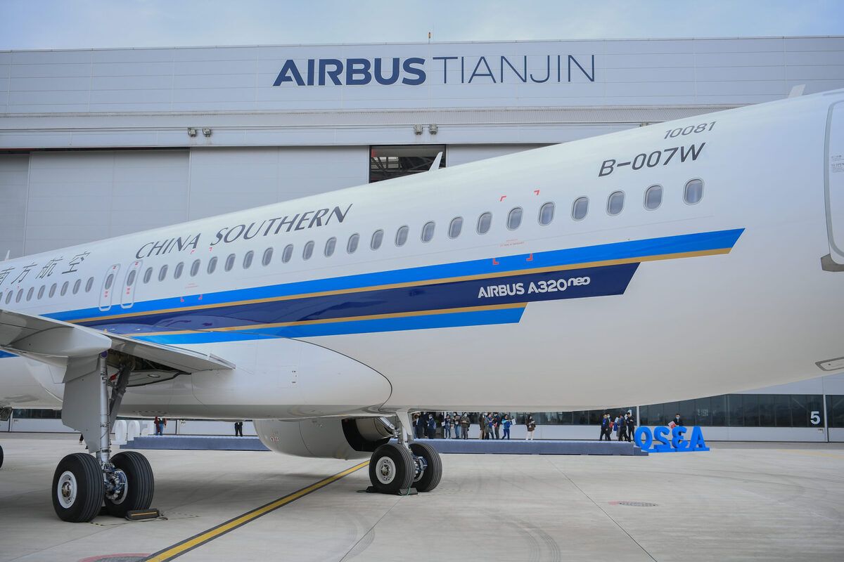 AIRBUS A 320. Maquette d'agence pour l'inauguration de l'usine à Tianjin
