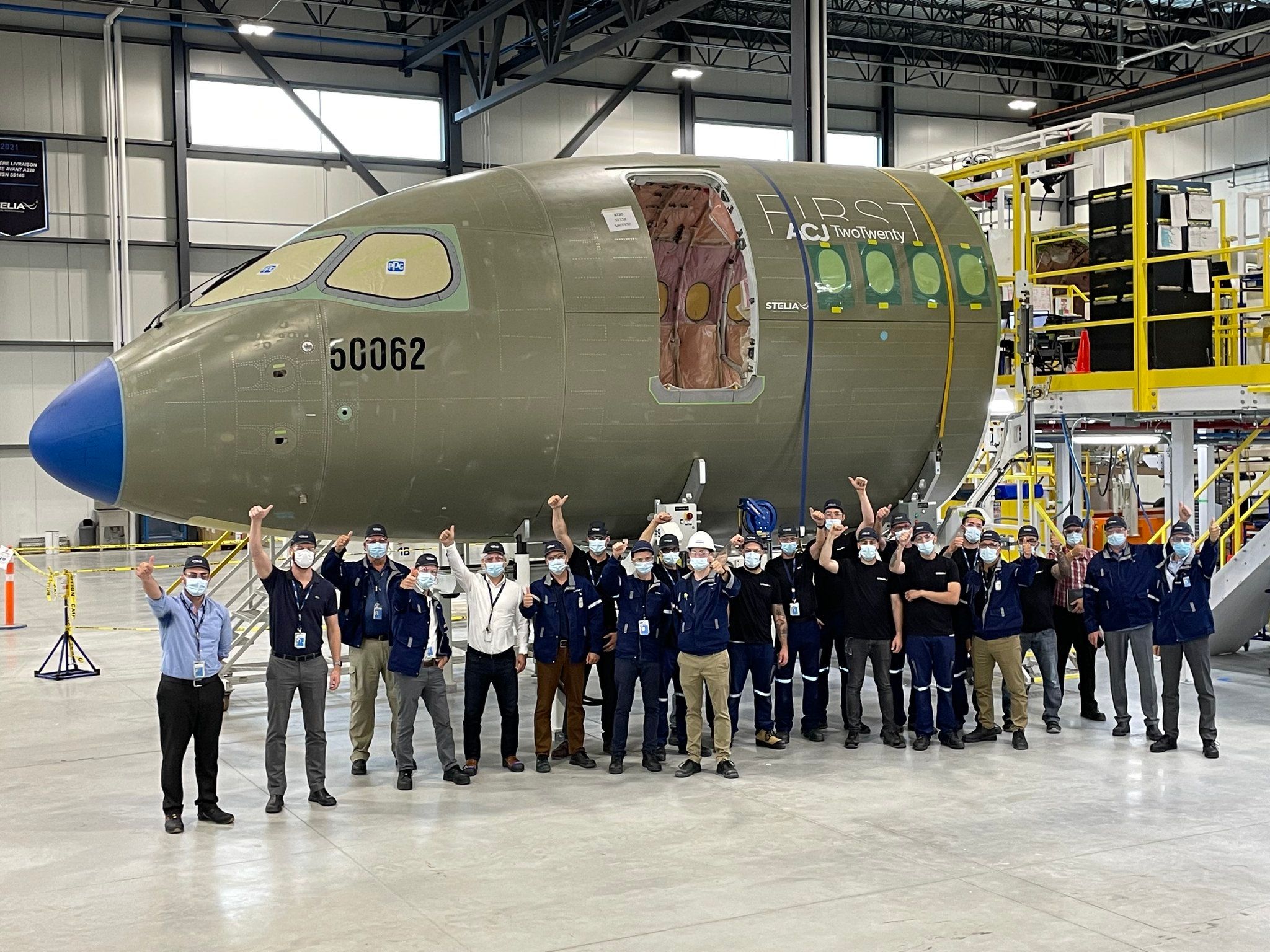Airbus Receives The First TwoTwenty Private Jet Nose Section