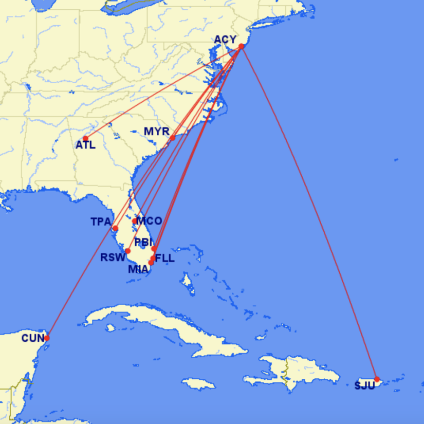 Spirit Airlines Grows Atlantic City With New Puerto Rico And Mexico Link