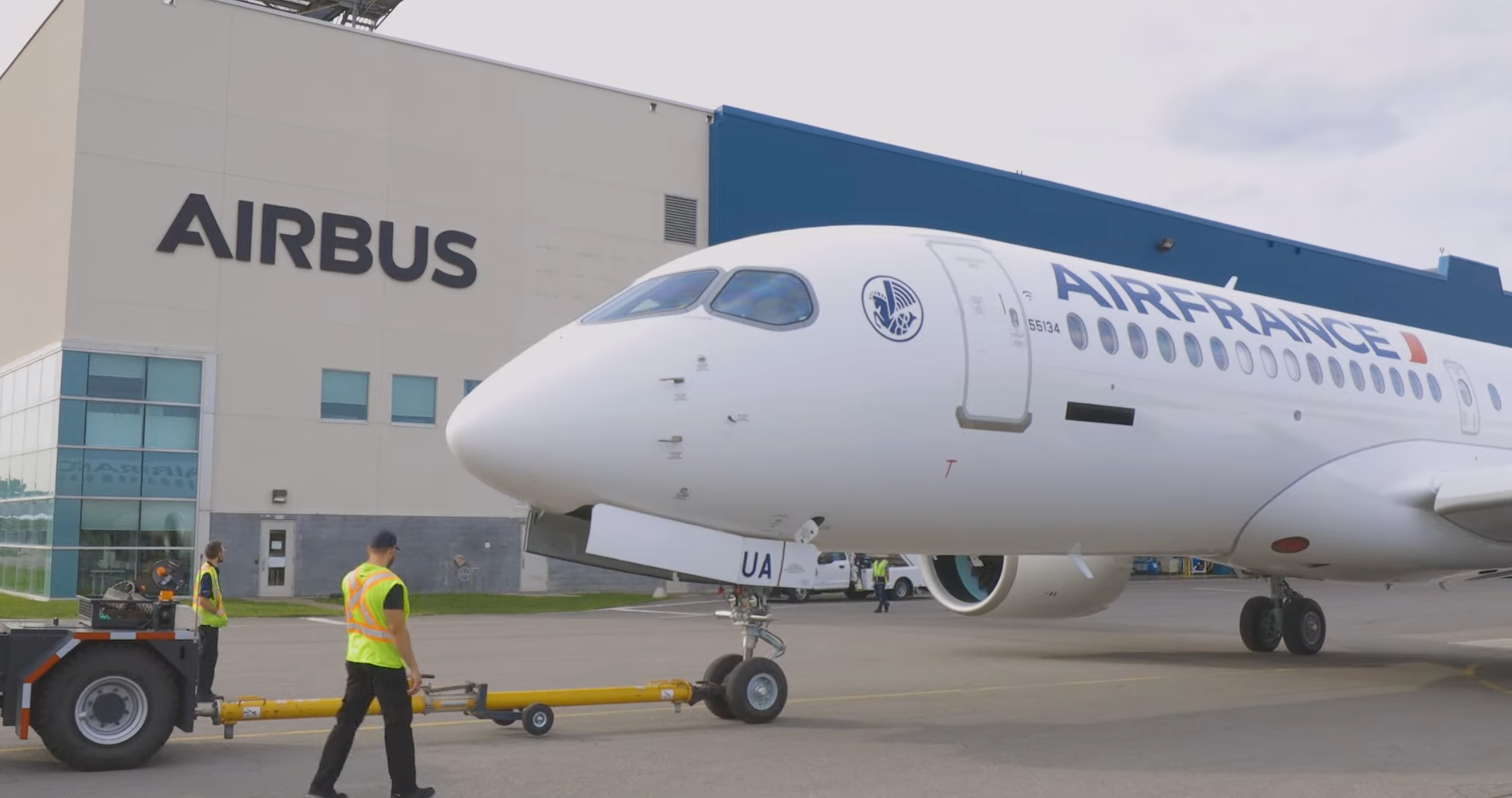 Air France's First Airbus A220 Rolls Out Of The Paint Shop
