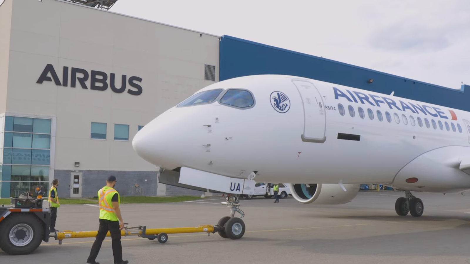 Air France's First Airbus A220 Rolls Out Of The Paint Shop