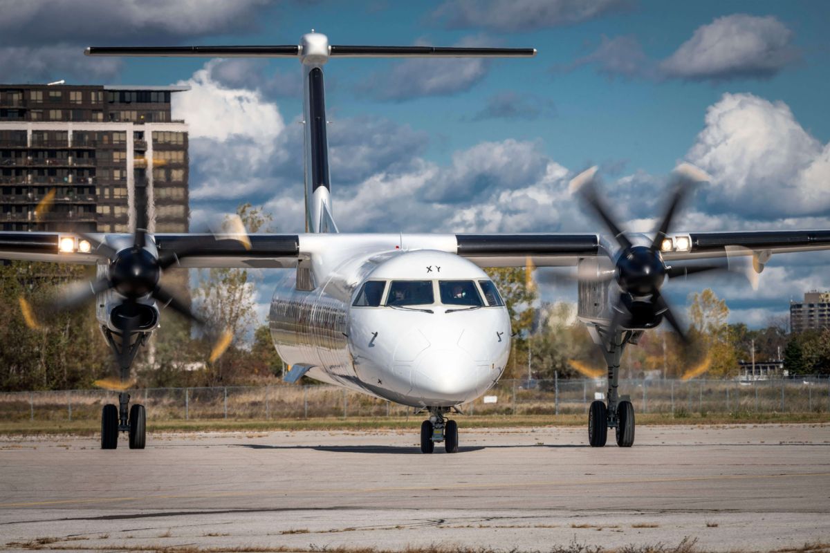 United Nations De Havilland Dash 8-400 Exits Runway In South Sudan