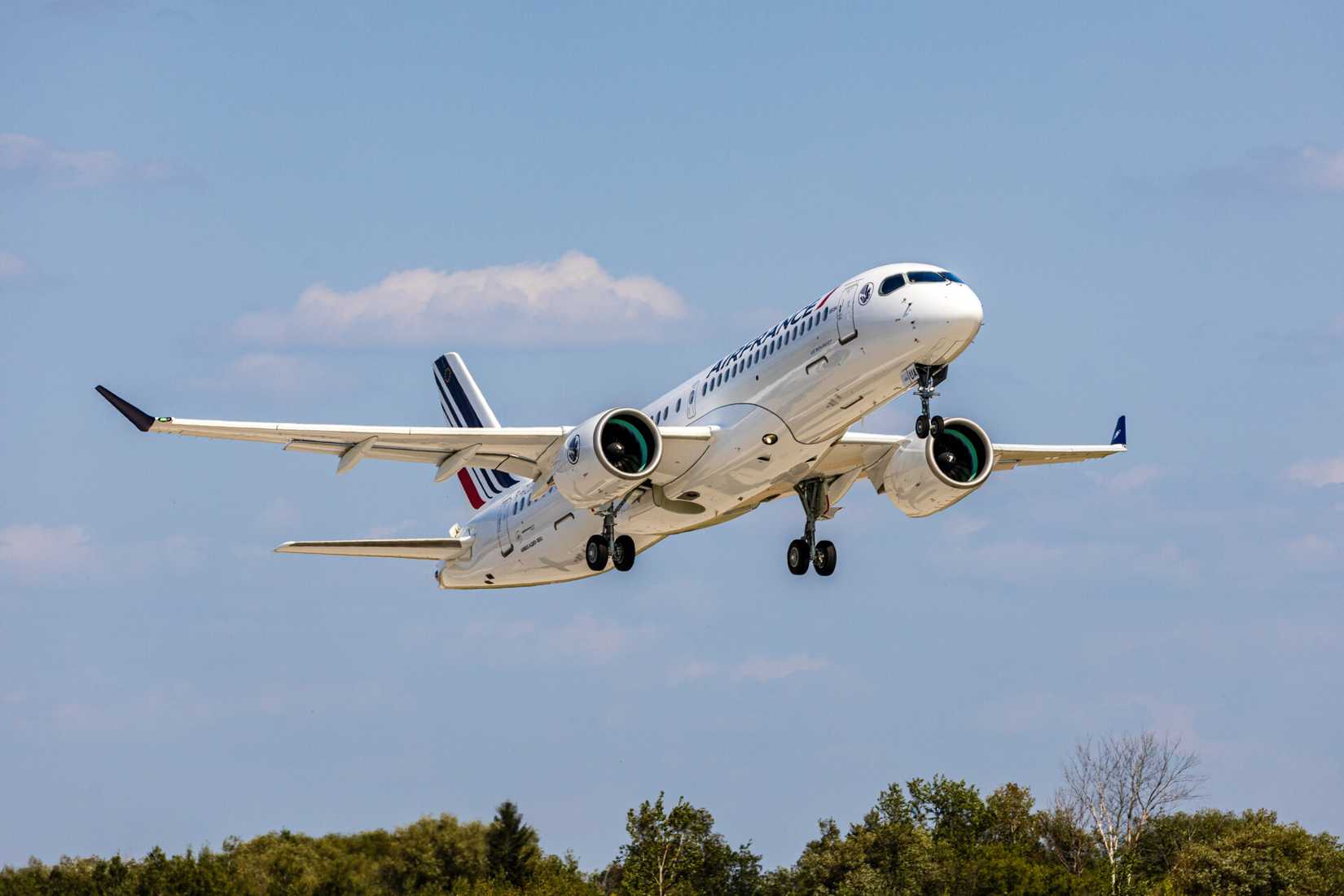 Air France A220-300 in the air