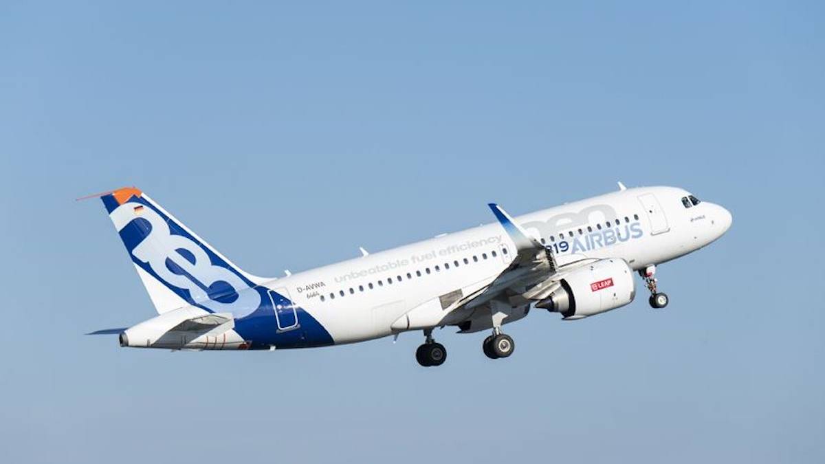 Airbus Completes Its First A319neo Flight On 100% Sustainable Fuel