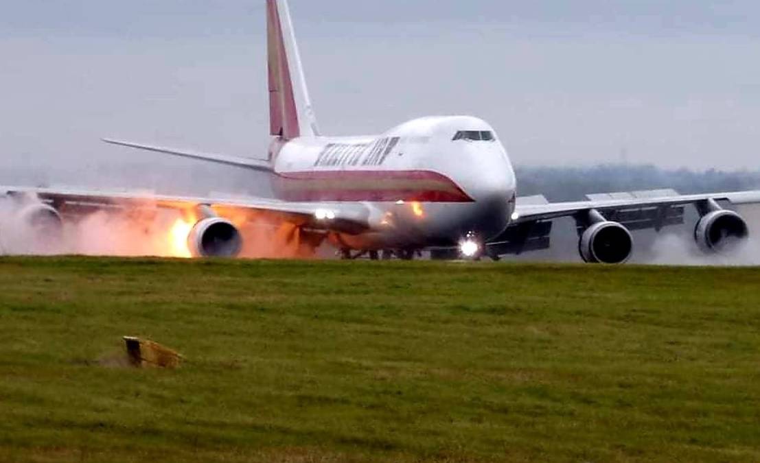 Kalitta Boeing 747 Sees Engine Flames At East Midlands Airport