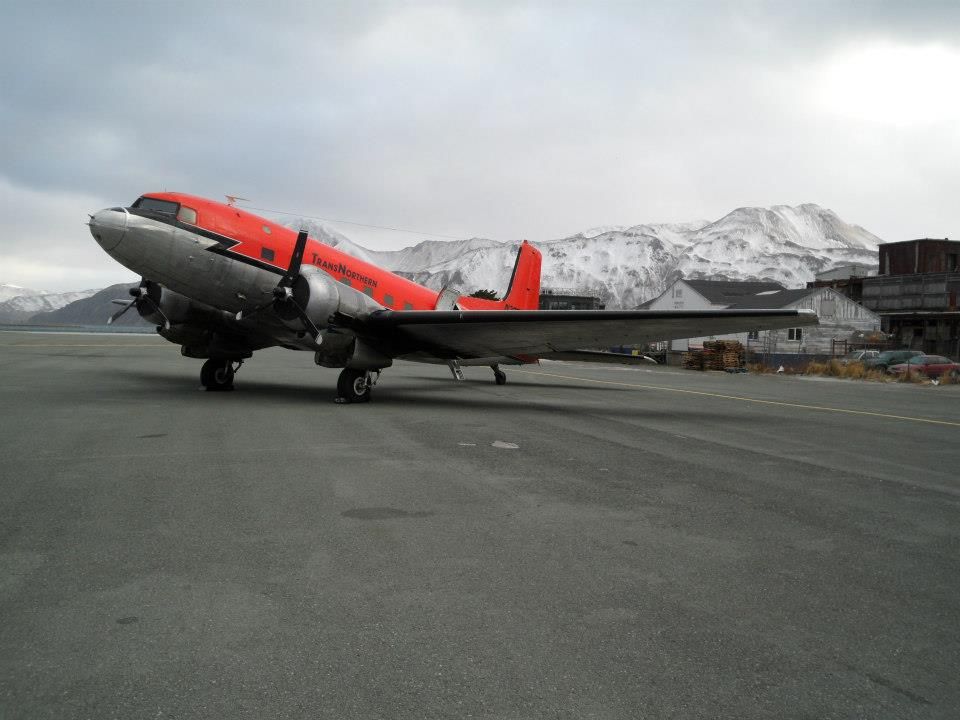 TransNorthern DC-3 Lands Gear Up Following Alaska Engine Failure