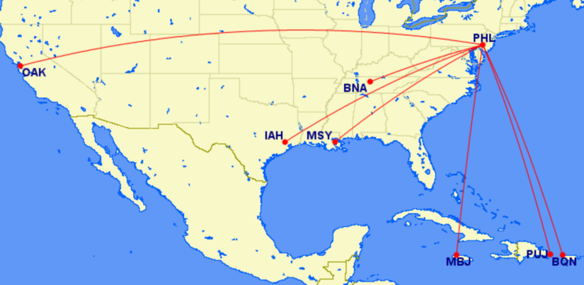 Spirit Airlines Adds Seven New Routes From Philadelphia
