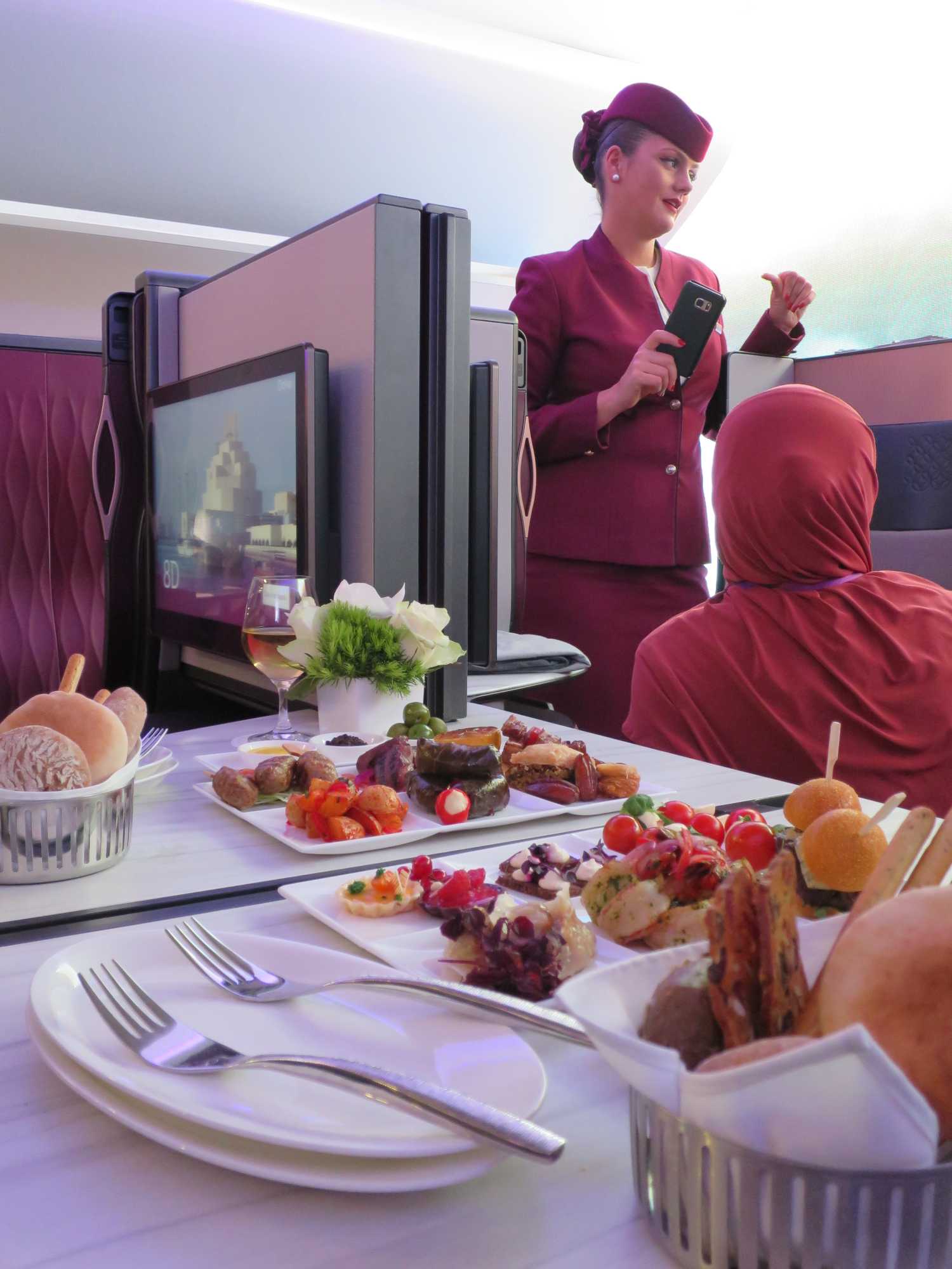 Qatar Airways Business Class Food Q suite