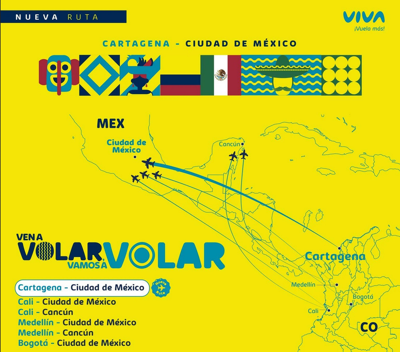 Viva Routes Viva & Viva Aerobus To Up Mexico-Colombia Connectivity