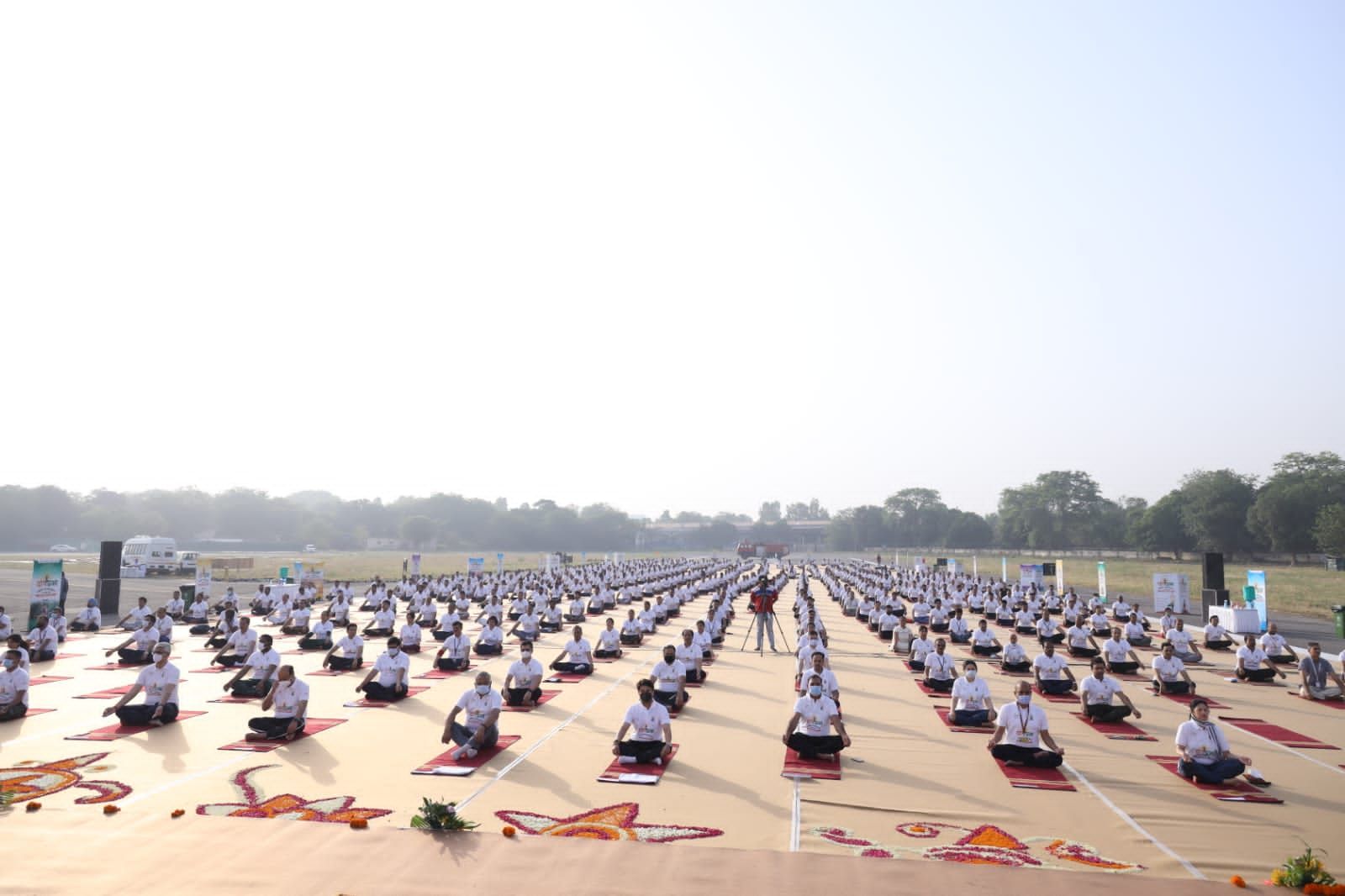 India's Civil Aviation Ministry Organized A Mega Yoga Event In An Airport
