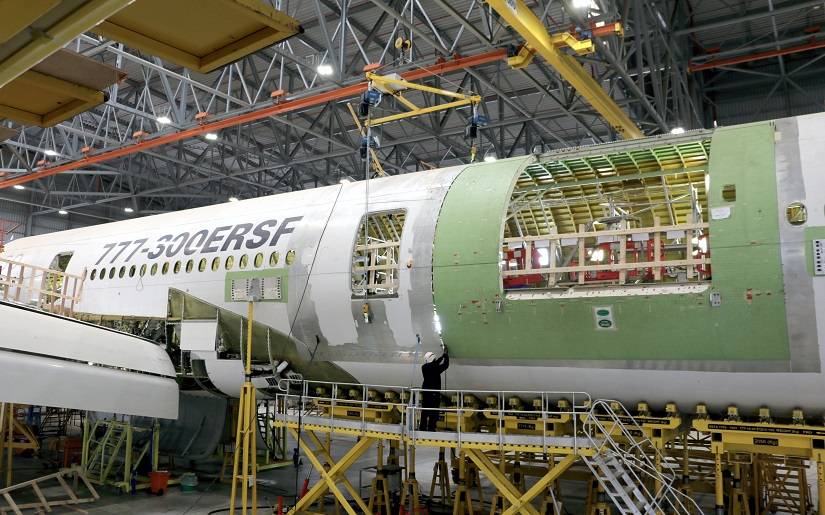 The world's first Boeing 777-300ERSF is almost ready.