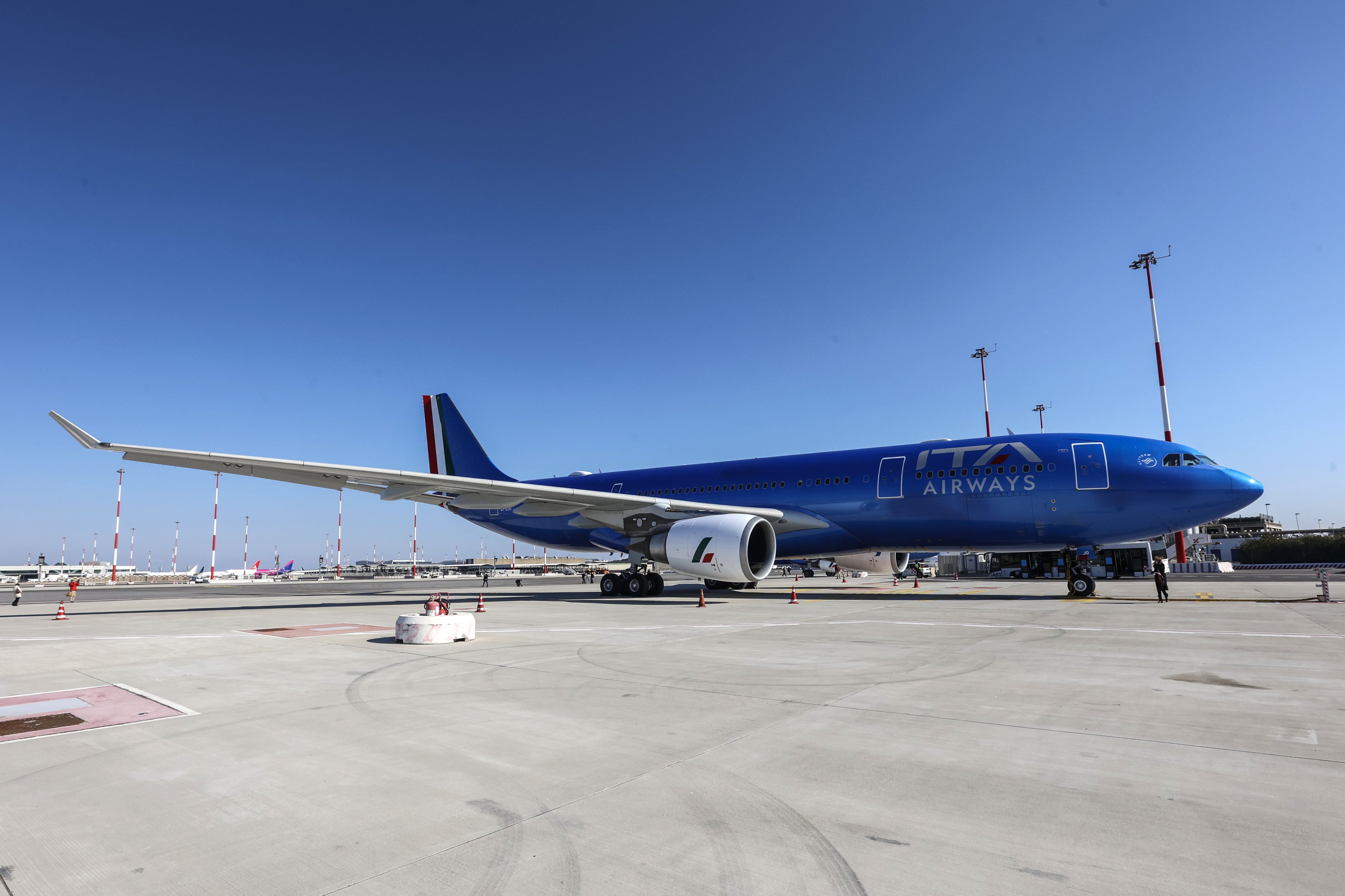 Italy's President Opens New Gate Area At Rome's Main Airport
