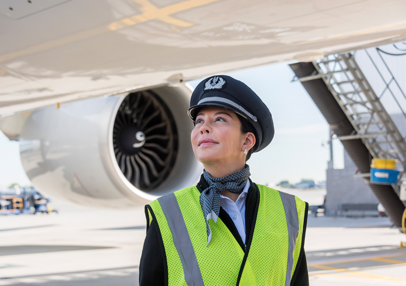 Female American Airline Pilot