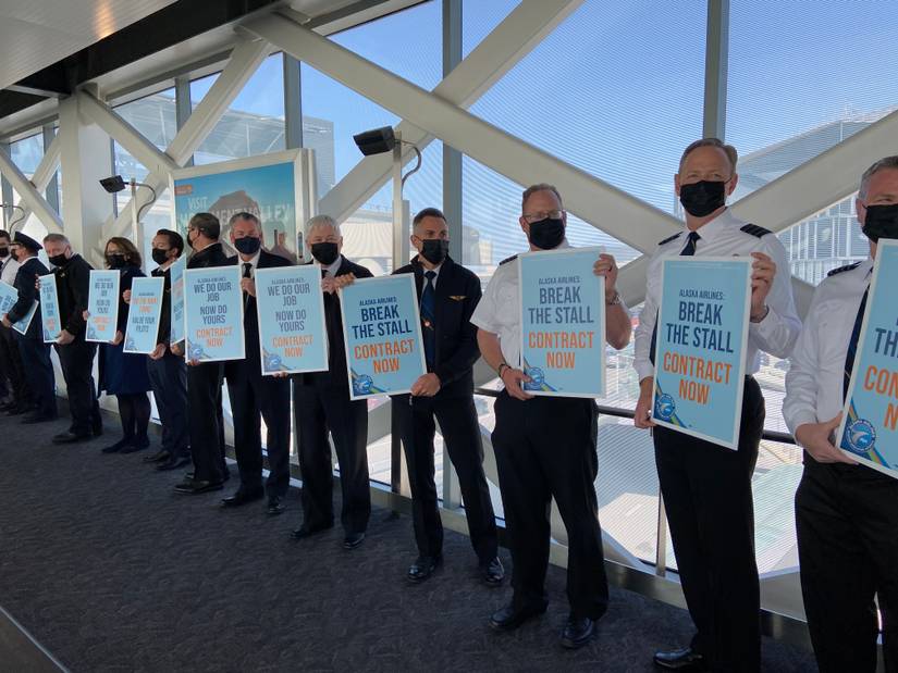 Alaska Airlines pilots' informational picketing