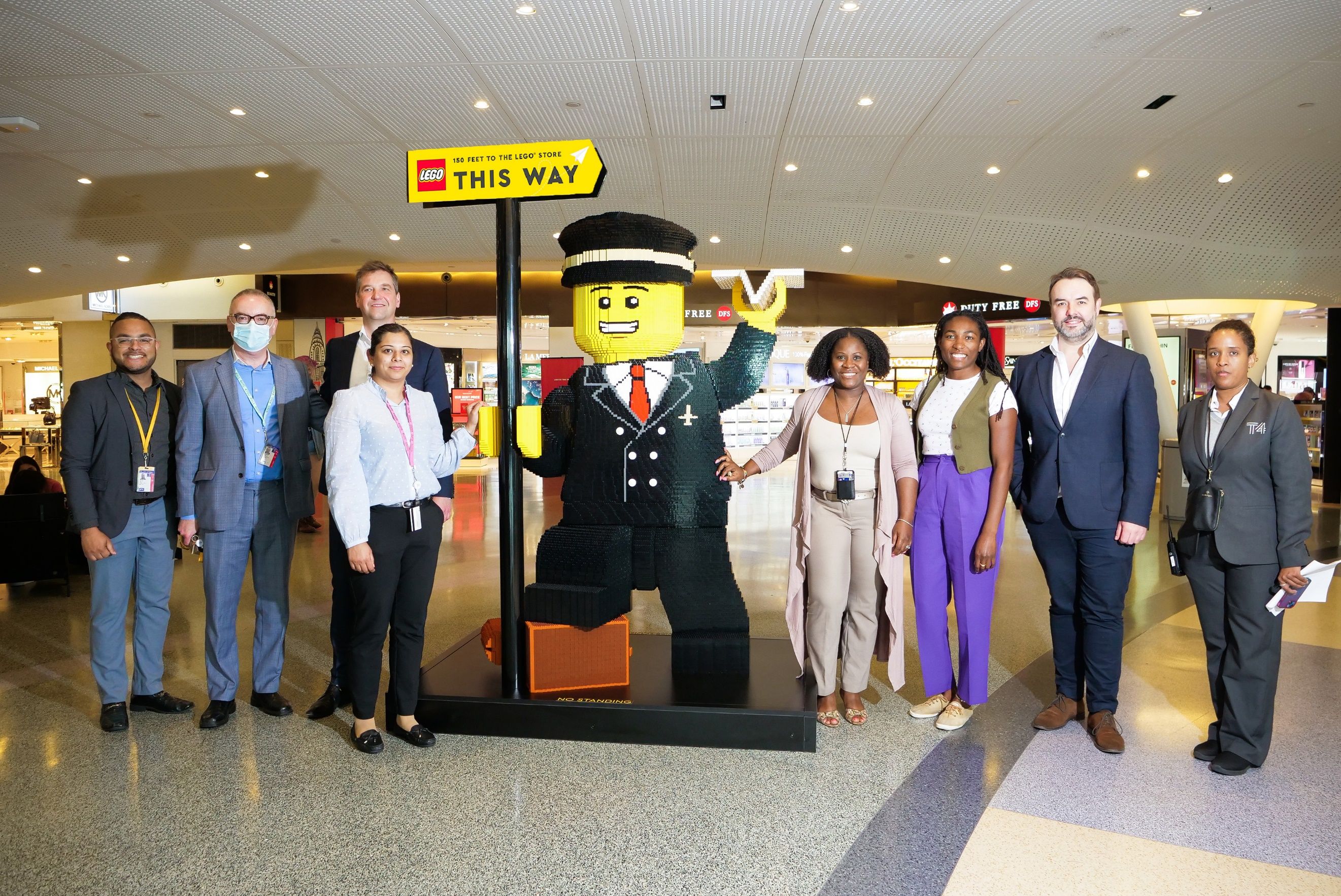 JFK Terminal 4 Welcomes A 6ft Tall Lego Pilot