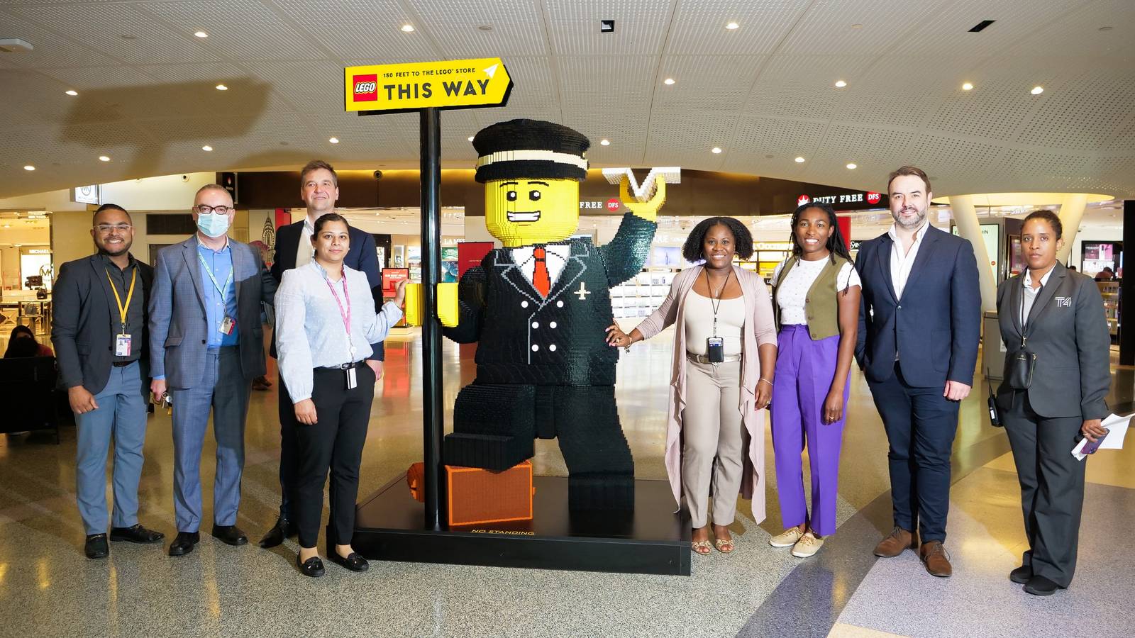 JFK Terminal 4 Welcomes A 6ft Tall Lego Pilot