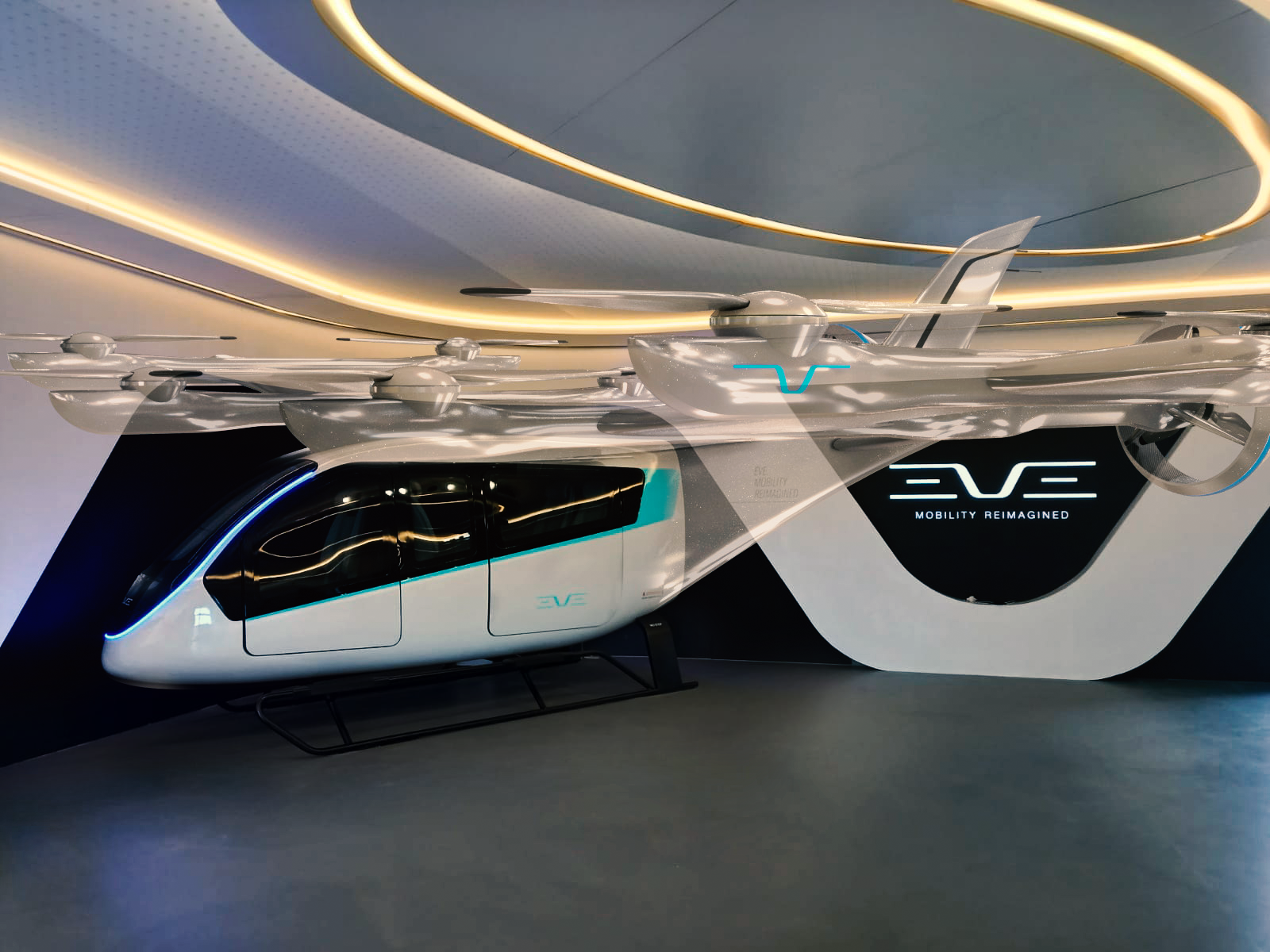 In Pictures: Embraer Shows Off New Eve Cabin Mock-Up